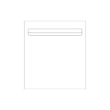White Powder-Coated Aluminium Letterbox Faceplate 390 x 430