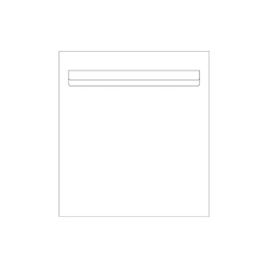 White Powder-Coated Aluminium Letterbox Faceplate 390 x 430