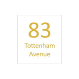 White Colorbond Steel Address Sign with Vinyl Text - 390 x 430mm