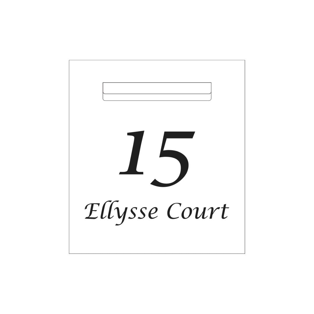 White Powder-Coated Aluminium Letterbox Faceplate 390 x 430mm - 240 Slot