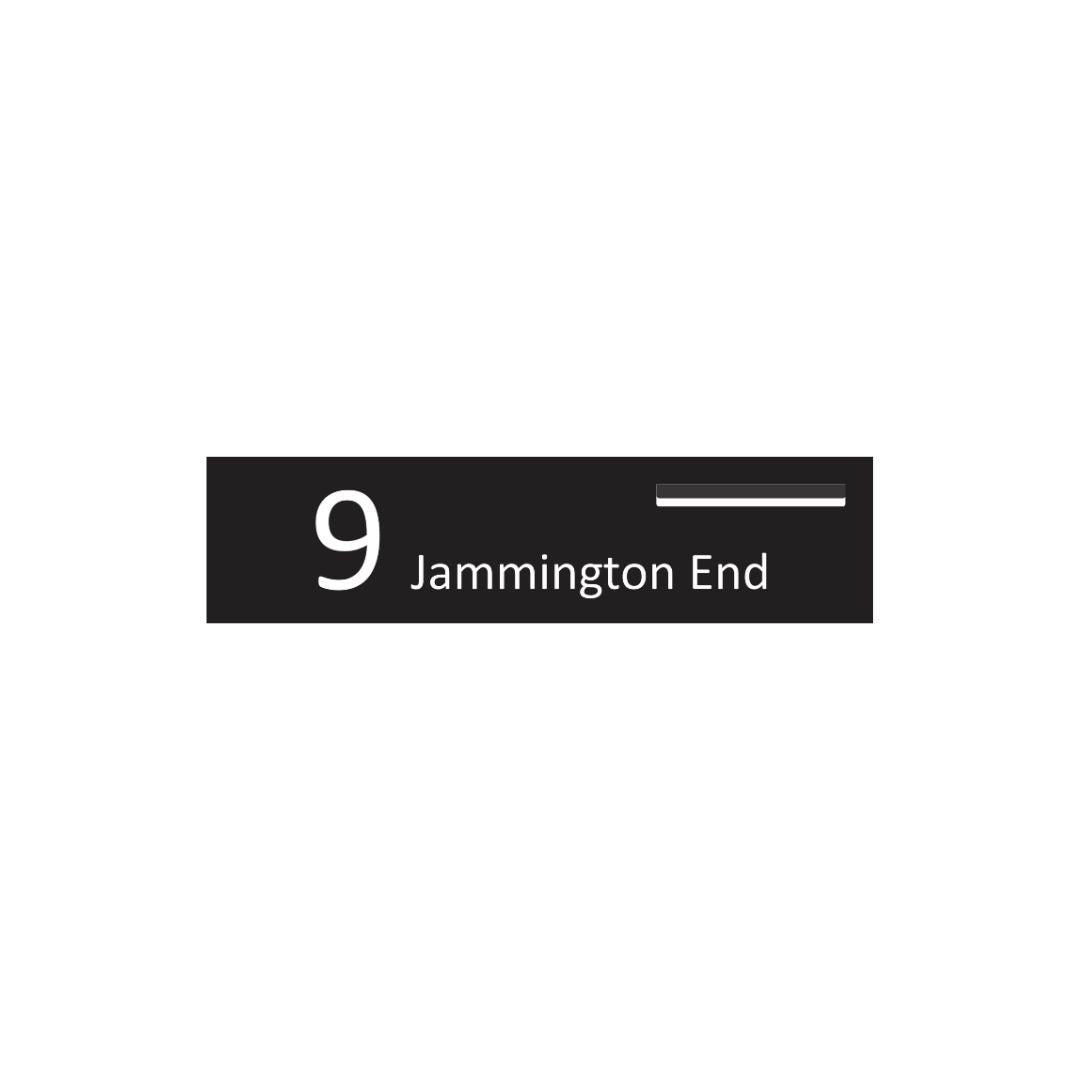 Black Powder-Coated Aluminium Letterbox Faceplate 1200 x 300