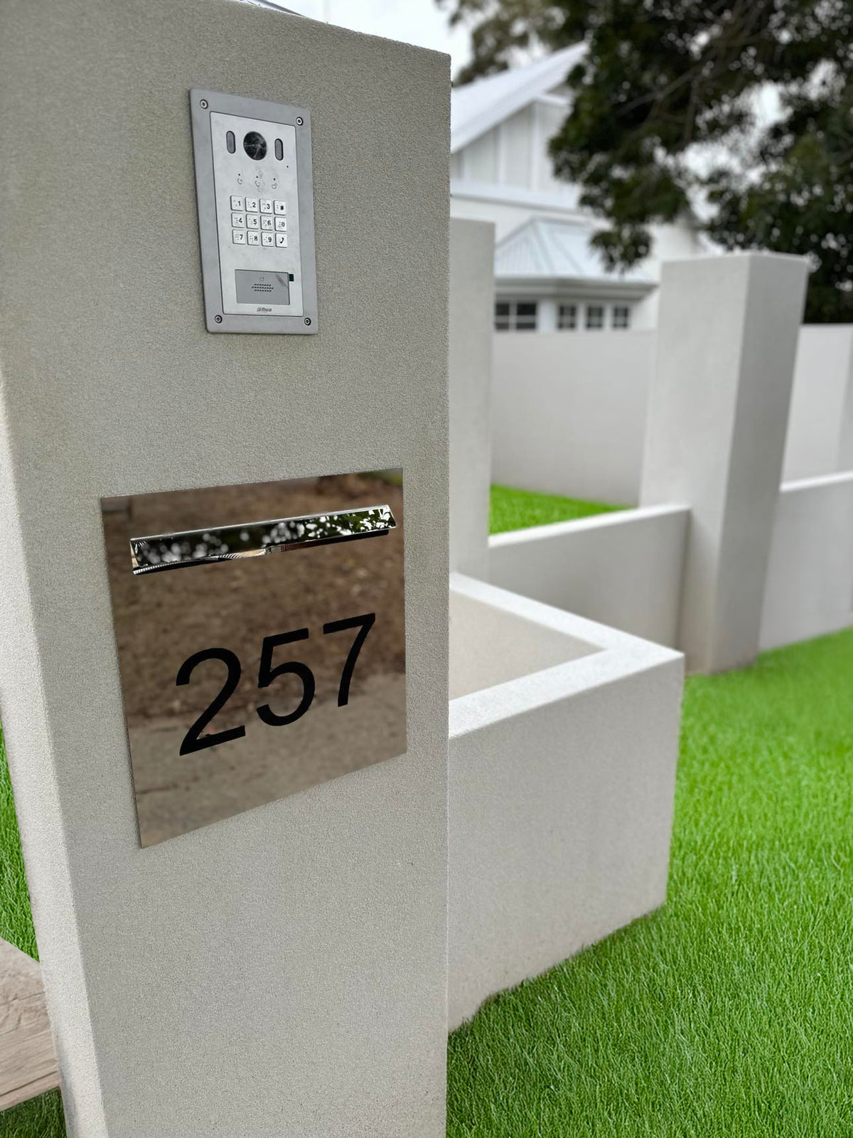 Marine Grade Mirror Polished Stainless Steel Letterbox Faceplate 390 x 430 (Laser Etched) - 340 Slot