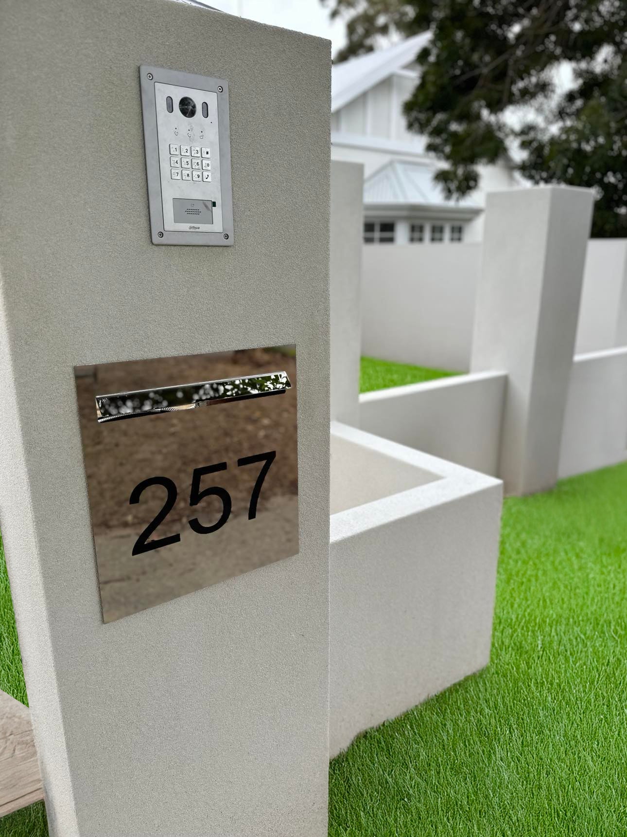Marine Grade Mirror Polished Stainless Steel Letterbox Faceplate 390 x 430 (Laser Etched) - 340 Slot