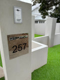 Marine Grade Mirror Polished Stainless Steel Letterbox Faceplate 390 x 430 (Laser Etched) - 340 Slot