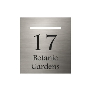 Marine Grade Brushed Stainless Steel Letterbox Faceplate 390 x 430 (Laser Cut) - 240 Slot