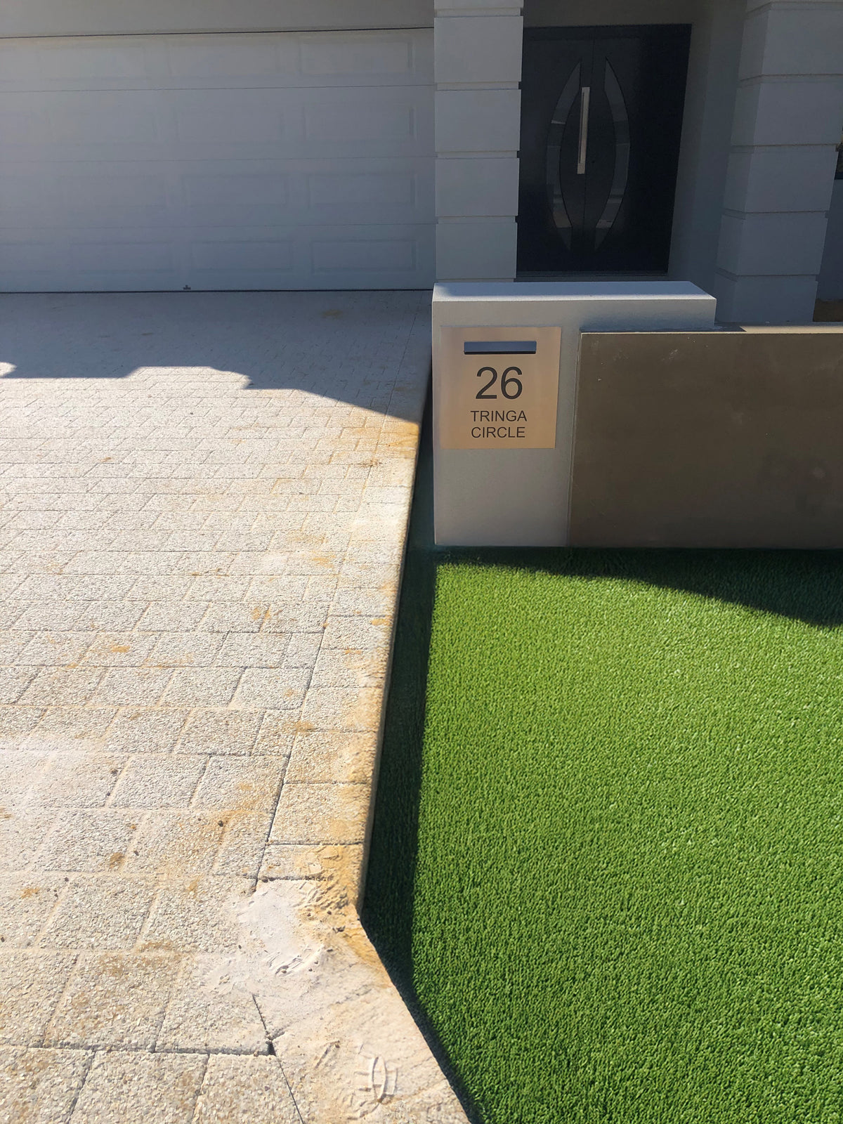 Marine Grade Brushed Stainless Steel Letterbox Faceplate 390 x 430 (Laser Etched) - 240 Slot