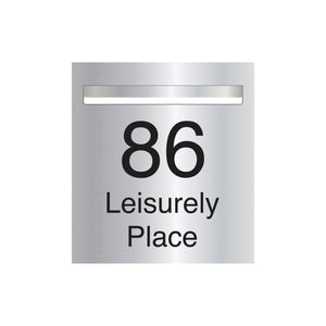 Marine Grade Mirror Polished Stainless Steel Letterbox Faceplate 390 x 430 (Laser Cut) - 340 Slot