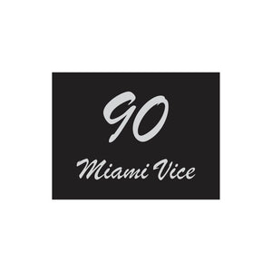 Black Colorbond Steel Address Sign with Vinyl Text 290 x 220