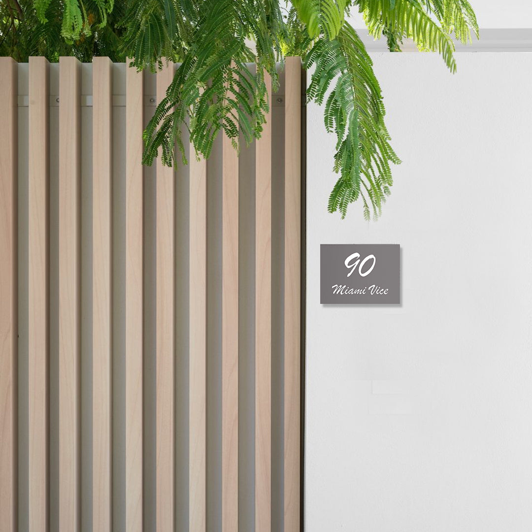 Basalt Colorbond Steel Address Sign with Vinyl Text 290 x 220