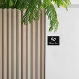 Black Colorbond Steel Address Sign with Vinyl Text 290 x 220