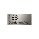 316 Marine Grade Brushed Stainless Steel Address Plate 300 x 140mm - Laser Etched (Text Aligned Left)