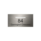 Marine Grade Brushed Stainless Steel Letterbox Faceplate 600 x 300 (Laser Etched) - 240 Central Slot