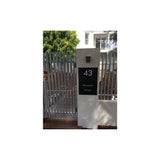 Black Powder-Coated Aluminium Letterbox Faceplate 400 x 600