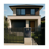 Black Powder-Coated Aluminium Letterbox Faceplate 400 x 600
