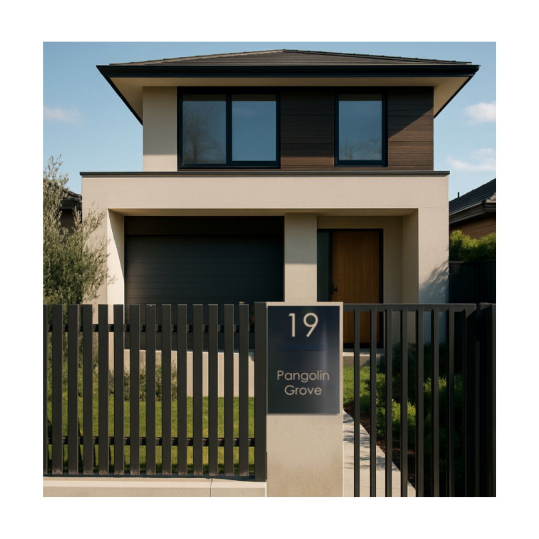 Black Powder-Coated Aluminium Letterbox Faceplate 400 x 600