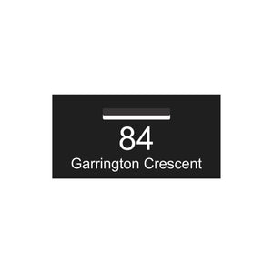 Black Powder-Coated Aluminium Letterbox Faceplate (600 x 300) - 240 Central Slot