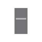 Basalt Powder-Coated Aluminium Letterbox Faceplate 300 x 600 with 240 Slot