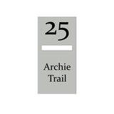Shale Grey Powder-Coated Aluminium Letterbox Faceplate 300 x 600 with 240 Slot