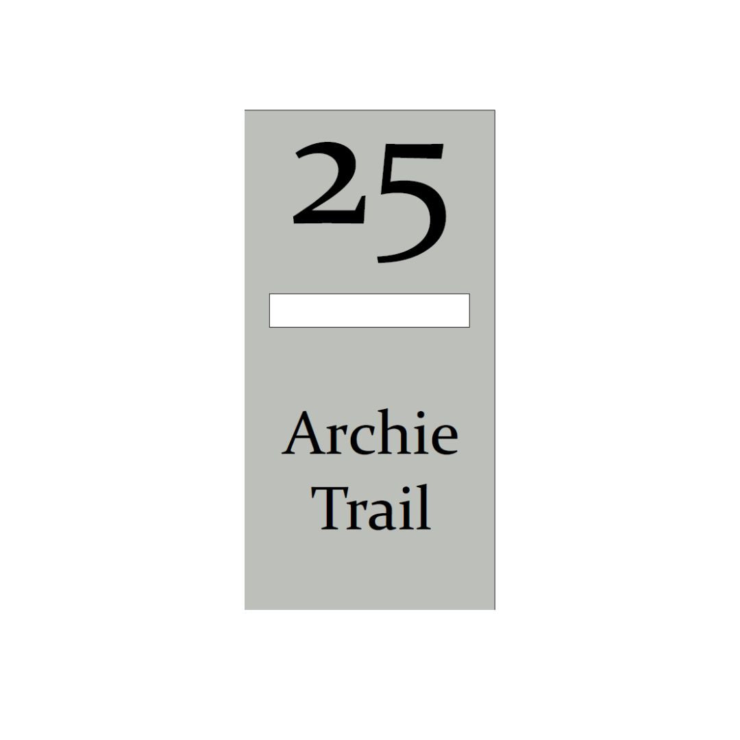 Shale Grey Powder-Coated Aluminium Letterbox Faceplate 300 x 600 with 240 Slot