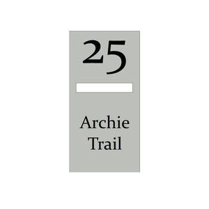 Shale Grey Powder-Coated Aluminium Letterbox Faceplate 300 x 600 with 240 Slot