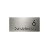 316 Marine Grade Brushed Stainless Steel Address Plate 300 x 140mm - Laser Etched
