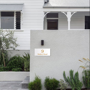 Surfmist Powder-Coated Address Sign Laser Cut – 600 x 300mm