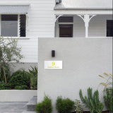 White Traffolyte Address Sign with Vinyl Text - 300 x 140