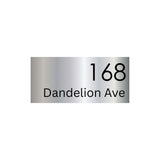 316 Marine Grade Mirror Polished Stainless Steel Address Plate 300 x 140mm - Laser Etched