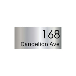 316 Marine Grade Mirror Polished Stainless Steel Address Plate 300 x 140mm - Laser Etched
