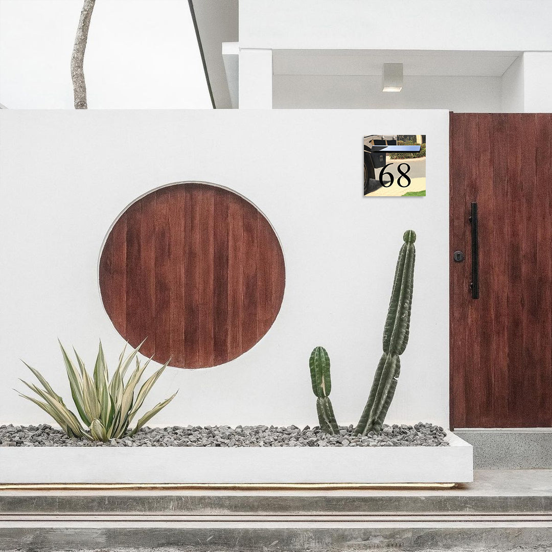 Marine Grade Mirror Polished Stainless Steel Letterbox Faceplate  300 x 300 with 240 Slot (Laser Cut)