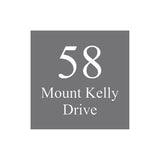 Basalt Colorbond Steel Address Sign with Vinyl Text 300 x 300