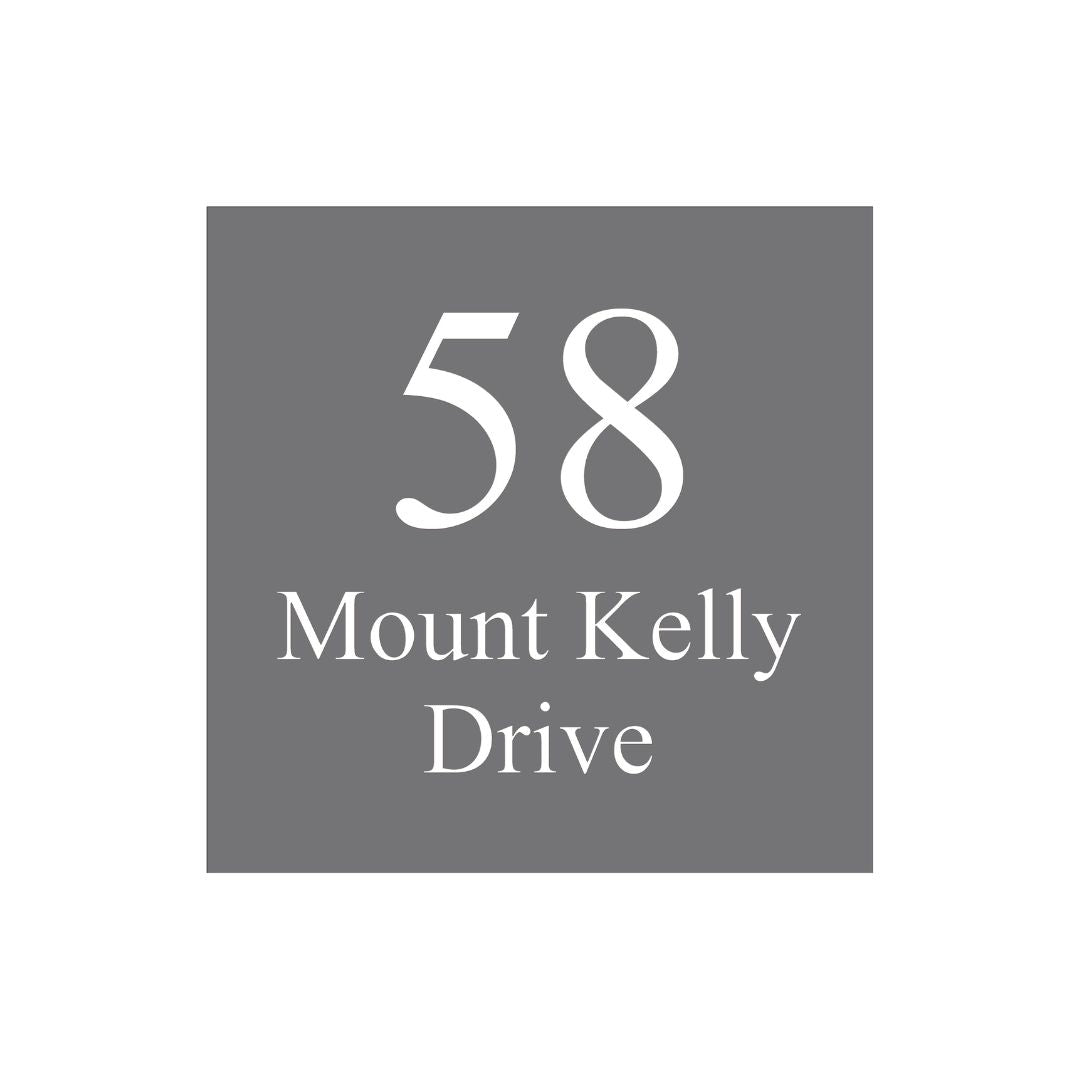 Basalt Colorbond Steel Address Sign with Vinyl Text 300 x 300