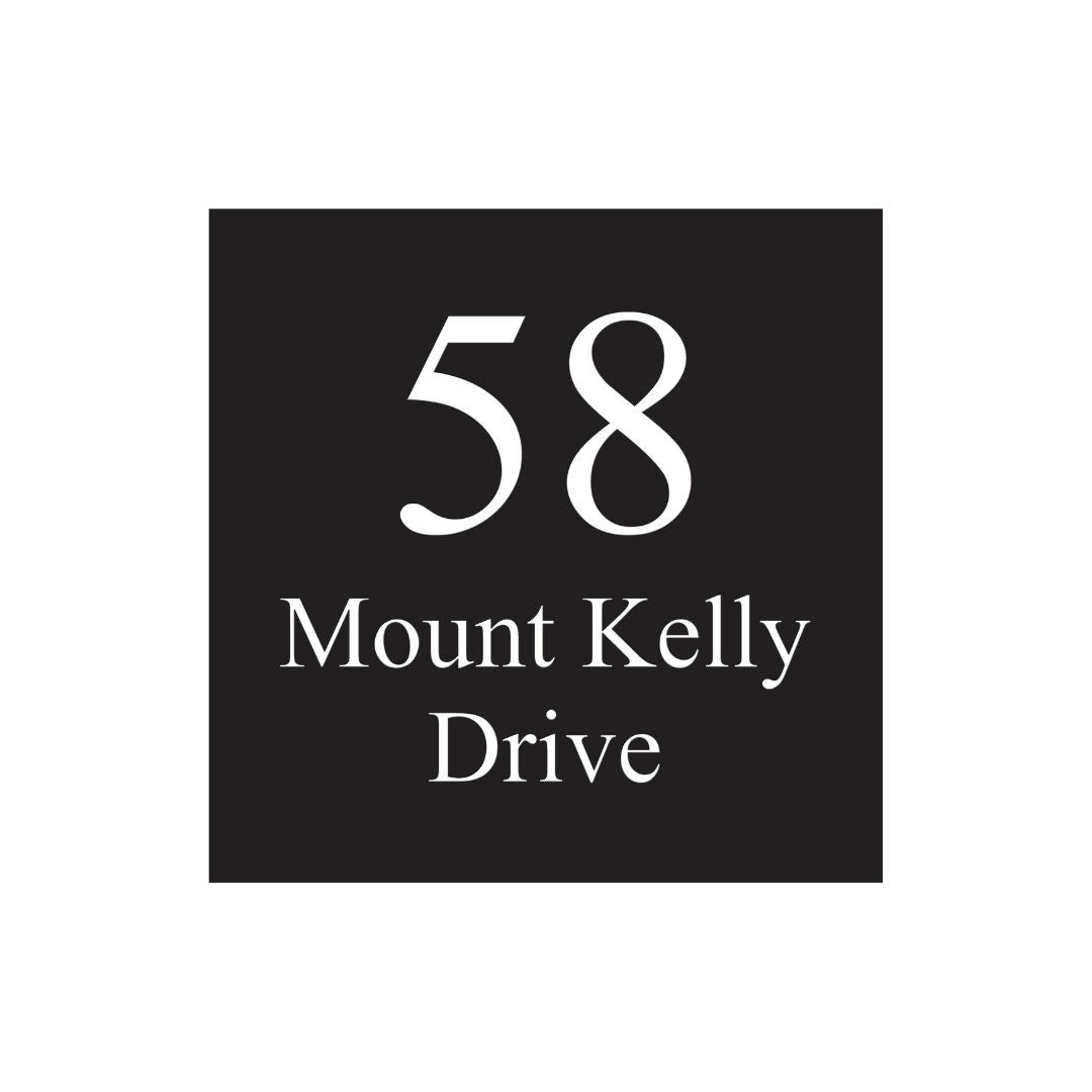 Black Colorbond Steel Address Sign with Vinyl Text 300 x 300