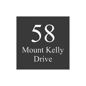 Monument Colorbond Steel Address Sign with Vinyl Text 300 x 300