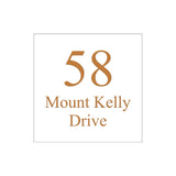White Traffolyte Address Sign with Vinyl Text 300 x 300