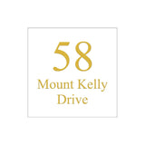 White Traffolyte Address Sign with Vinyl Text 300 x 300