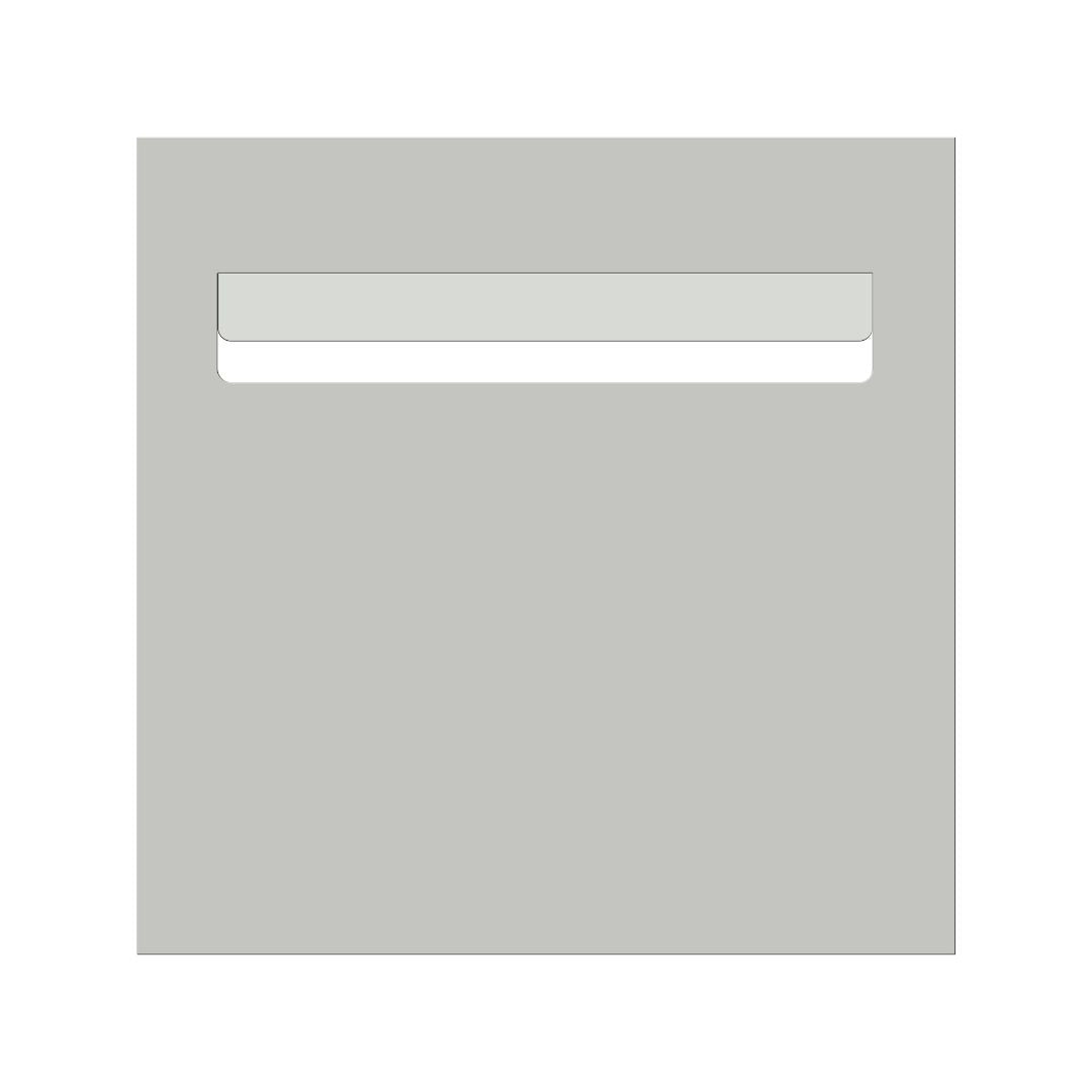 Shale Grey Powder-Coated Aluminium Letterbox Faceplate 300 x 300 with 240 Slot