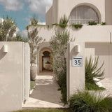 Shale Grey Powder-Coated Aluminium Letterbox Faceplate 300 x 300 with 240 Slot