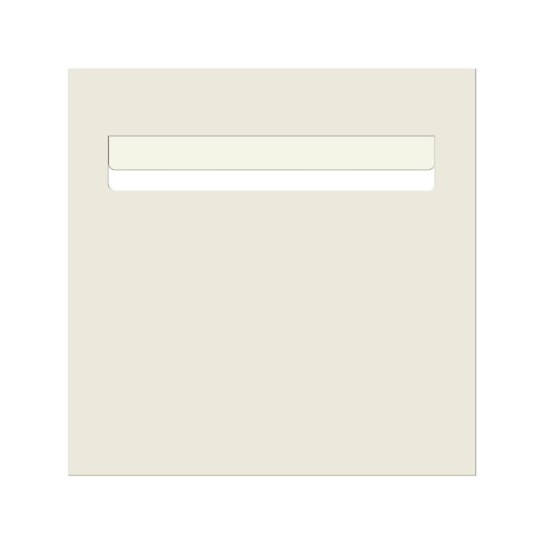 Surfmist Powder-Coated Aluminium Letterbox Faceplate 300 x 300 with 240 Slot
