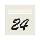 Surfmist Powder-Coated Aluminium Letterbox Faceplate 300 x 300 with 240 Slot
