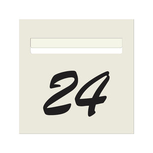 Surfmist Powder-Coated Aluminium Letterbox Faceplate 300 x 300 with 240 Slot