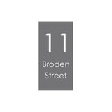 Basalt Colorbond Steel Address Sign with Vinyl Text 300 x 600