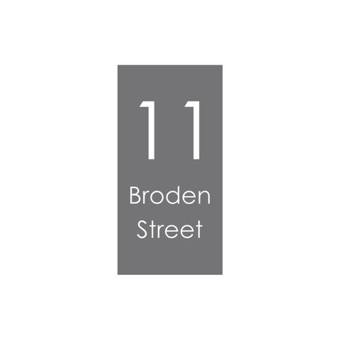Basalt Colorbond Steel Address Sign with Vinyl Text - 300 x 600mm ...