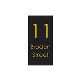Black Traffolyte Address Sign with Vinyl Text 300 x 600