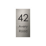 316 Marine Grade Brushed Stainless Steel Address Plate 300 x 600 - Laser Cut