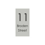 Shale Grey Colorbond Steel Address Sign with Vinyl Text - 300 x 600mm
