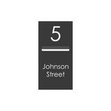 Black Powder-Coated Aluminium Letterbox Faceplate 300 x 600 with 240 Slot