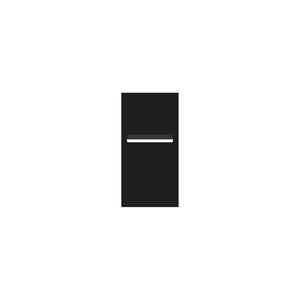 Black Powder-Coated Aluminium Letterbox Faceplate 300 x 600 with 240 Slot