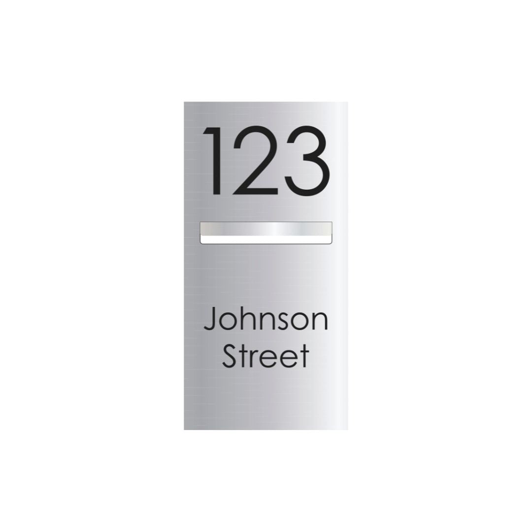 Marine Grade Mirror Polished Stainless Steel Letterbox Faceplate 300 x 600 with 240 Slot (Laser Cut)