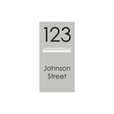 Shale Grey Powder-Coated Aluminium Letterbox Faceplate 300 x 600 with 240 Slot